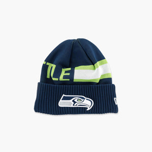 Seattle Seahawks 2024 Sideline Navy Tech Knit Beanie