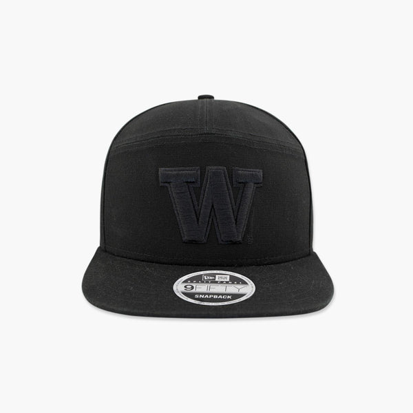 Washington Huskies Black Canvas Snapback