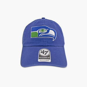 Seattle Seahawks Royal Throwback Clean Up Adjustable Hat