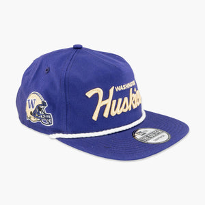 Washington Huskies Purple Script Helmet Patch "Golfer" Snapback