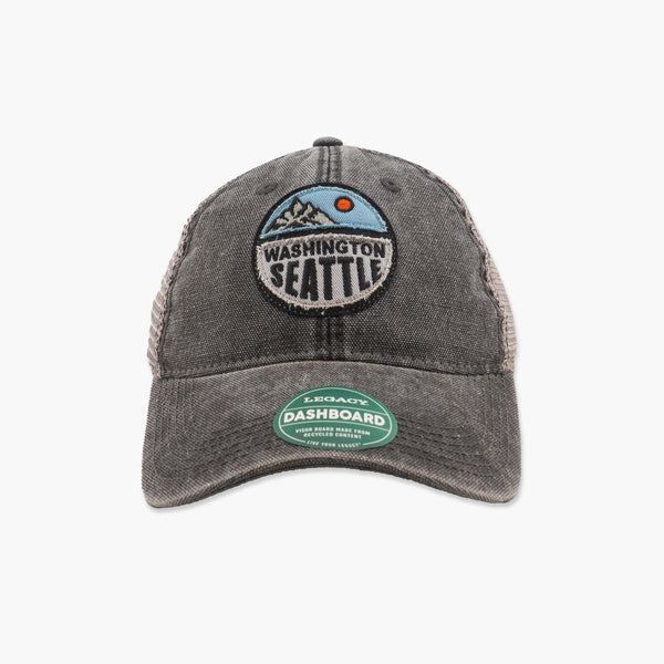 Split Circle Black/Grey Seattle Trucker Hat