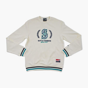 Seattle Mariners Primary Logo Cream Olympian Crewneck