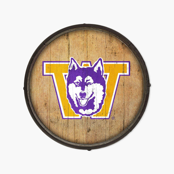 Washington Huskies Classic Throwback Natural Barrel Sign