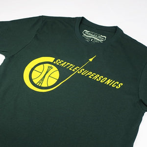 Seattle SuperSonics Dark Green Rocket Ship Premium T-Shirt