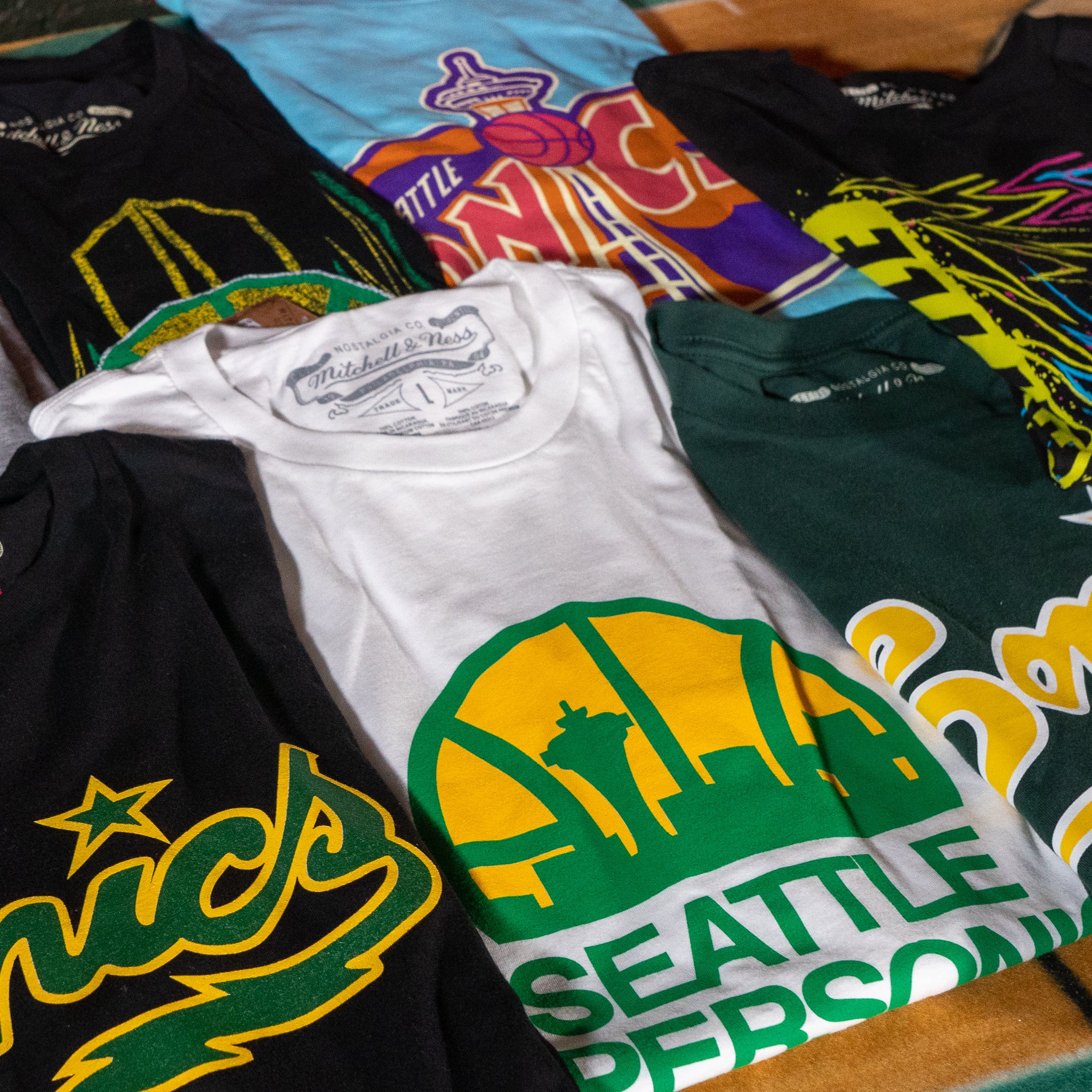 Shop our new range of M&N Seattle SuperSonics Tees! Available In