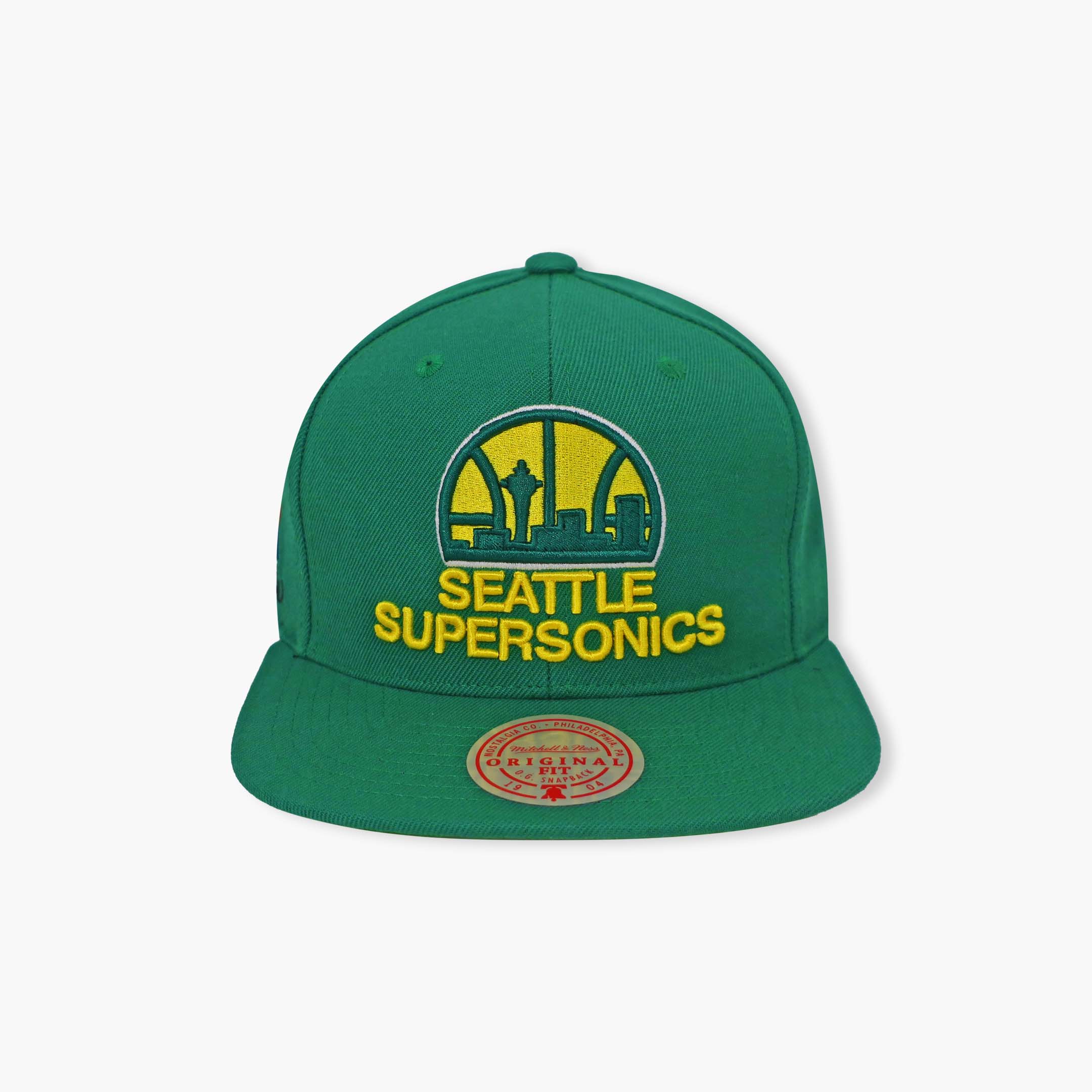 90s NBA SEATTLE SONICS ツートンキャップ 刺繍ロゴ-