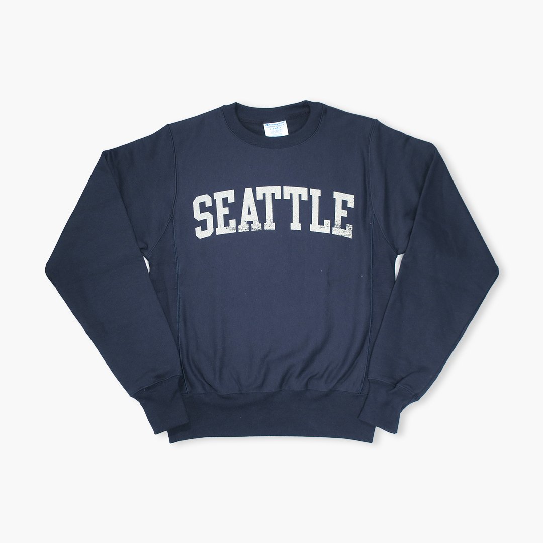Champion Seattle Reverse Weave Seattle Simply – Marine Navy Crewneck