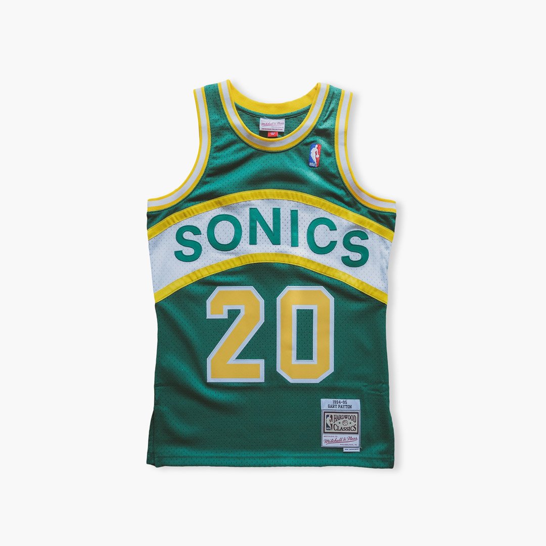 Gary Payton Seattle Supersonics Autographed Green Mitchell and Ness 1995  Swingman Jersey in 2023